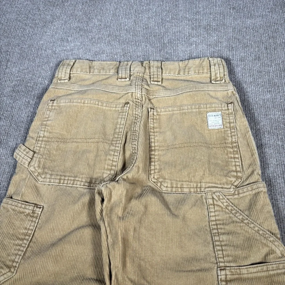 Vintage‎ Old Navy Painter Corduroy Pants Youth Boys 7 Brown Carpenter Baggy Y2K